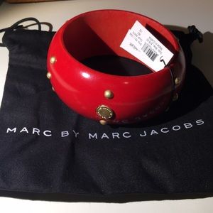Brand New MBMJ Red wood bangle with logo
